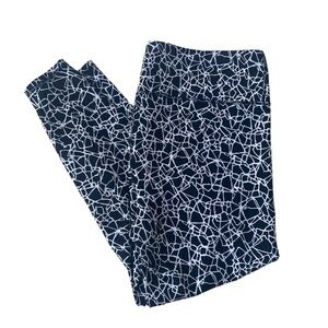 DVF Diane von Furstenberg Target Cracked Glass Black White Leggings Size 1X New